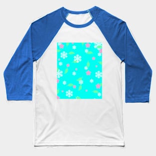 Blue patterns Baseball T-Shirt